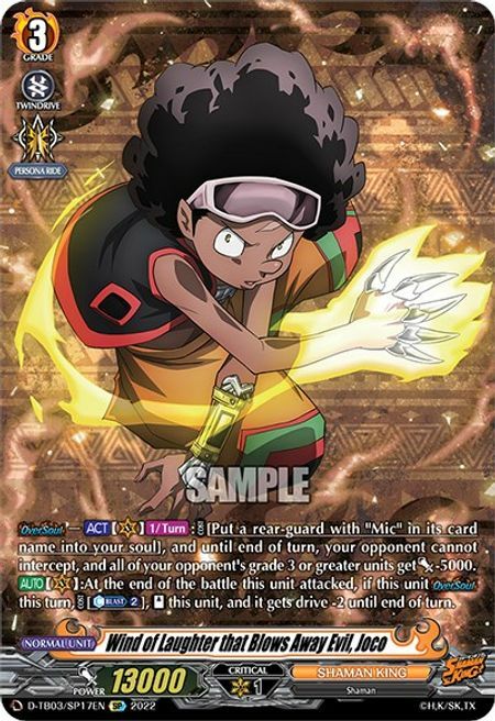 Wind of Laughter that Blows Away Evil, Joco Card Front