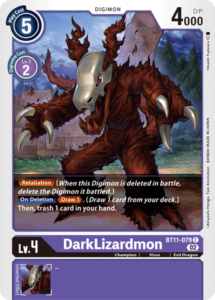 DarkLizardmon Card Front