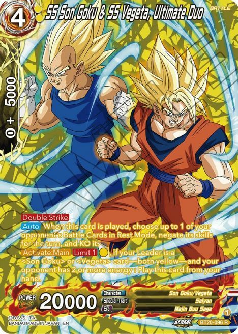 SS Son Goku & SS Vegeta, Ultimate Duo Card Front