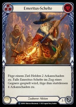 Emeritus Scolding - Blue Card Front