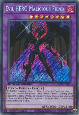 Evil HERO Malicious Fiend Card Front
