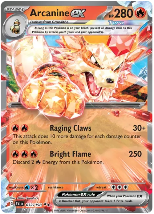 Arcanine ex Card Front