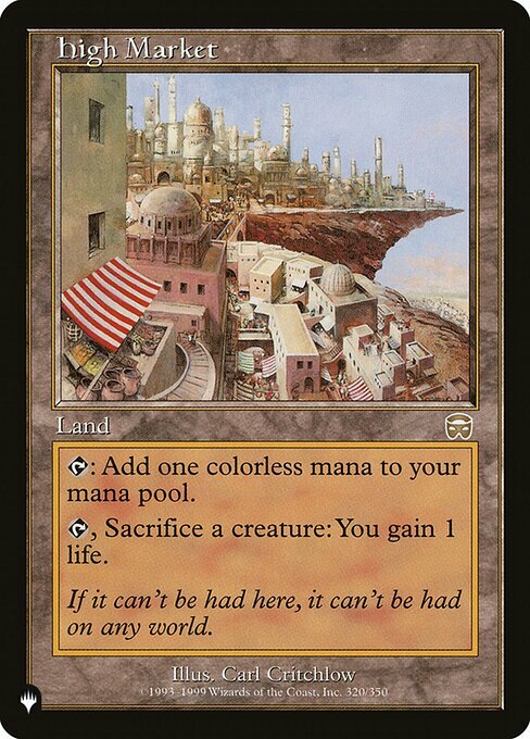 High Market Card Front