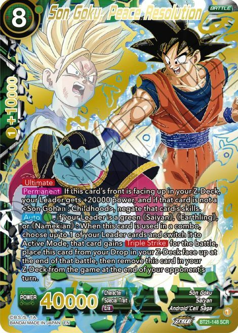 Son Goku, Peace Resolution Card Front