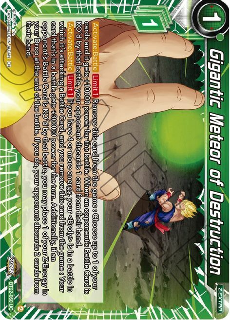 Gigantic Meteor of Destruction Card Front