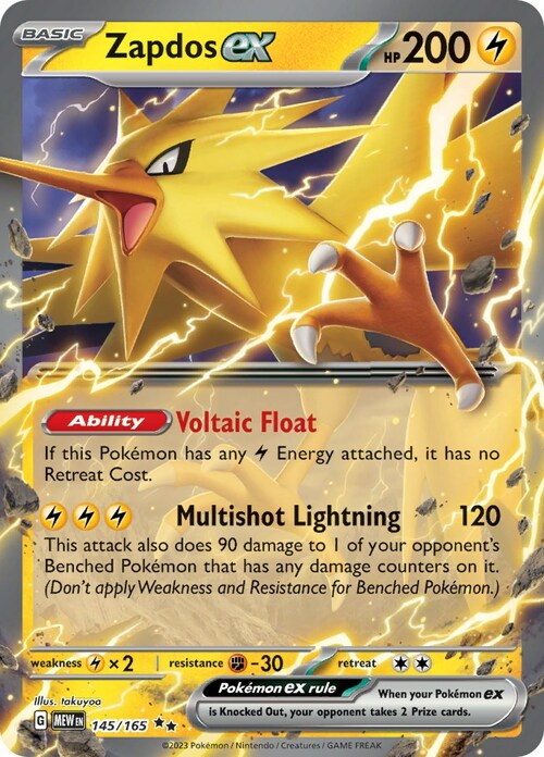 Zapdos ex Card Front