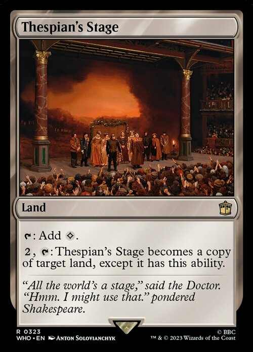 Thespian's Stage Card Front