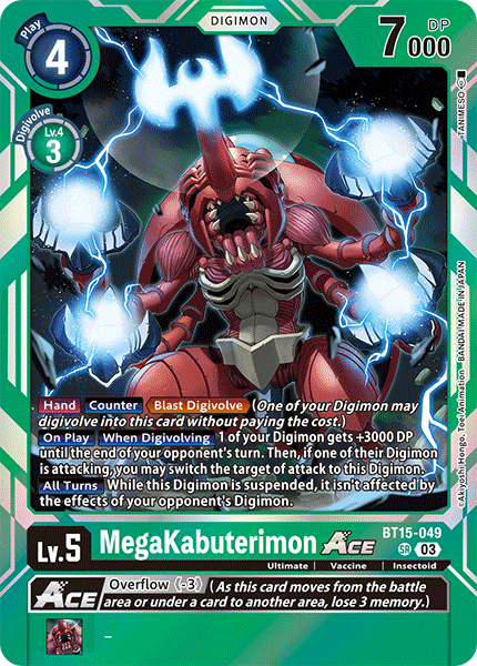 MegaKabuterimon Ace Card Front
