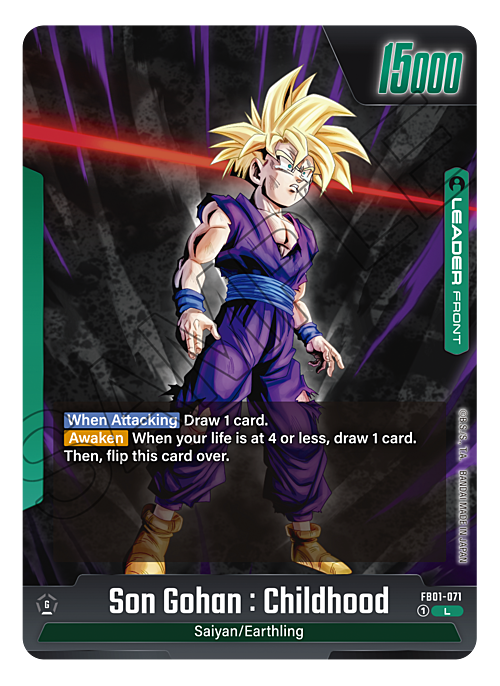 Son Gohan: Childhood Card Front