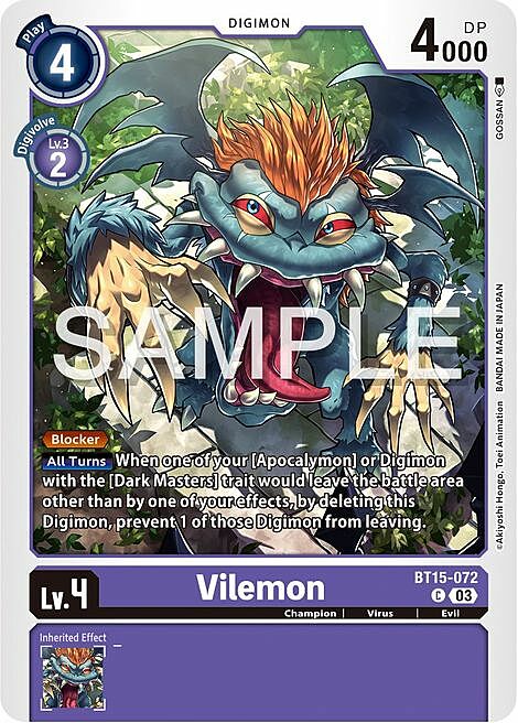Vilemon Card Front