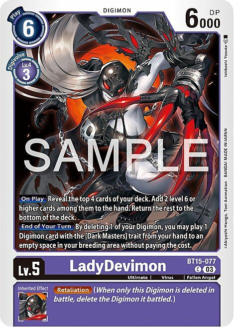 LadyDevimon Card Front