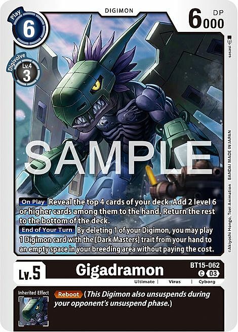 Gigadramon Card Front
