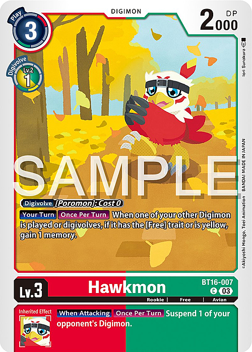 Hawkmon Card Front
