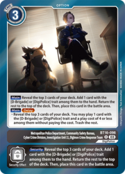 Metropolitan Police Department, Community Safety Bureau, Cyber Crime Division, Investigation Unit 11, Digimon Crime Response Team