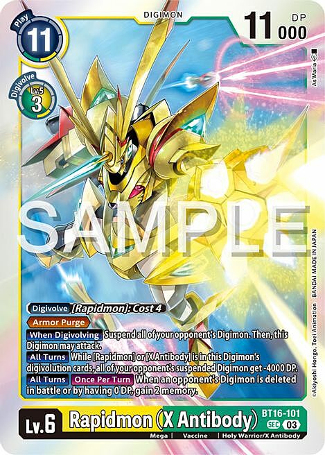 Rapidmon (X Antibody) Card Front