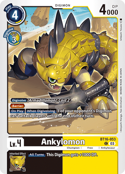Ankylomon Card Front