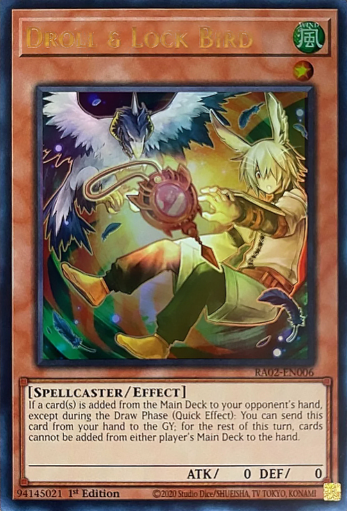 Droll & Lock Bird Card Front