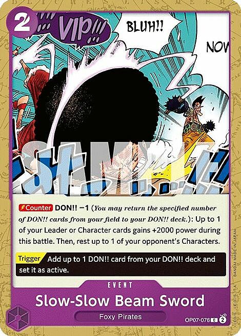 Slow-Slow Beam Sword Card Front