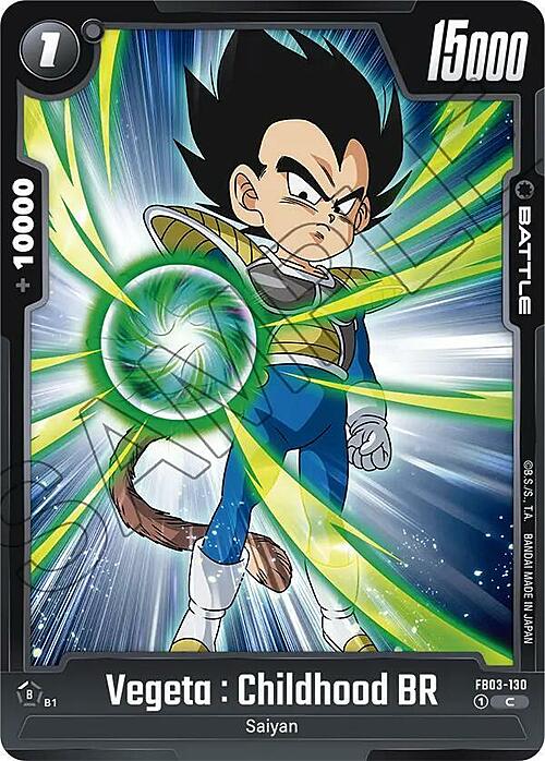 Vegeta : Childhood BR Card Front
