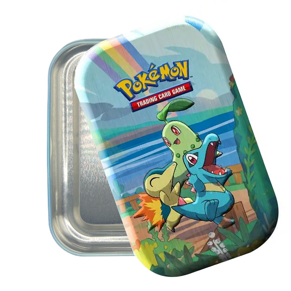 Celebraciones Mini Tins: Johto Starters Tin vacia