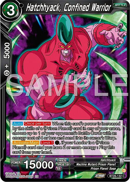 Hatchhyack, Confined Warrior Card Front