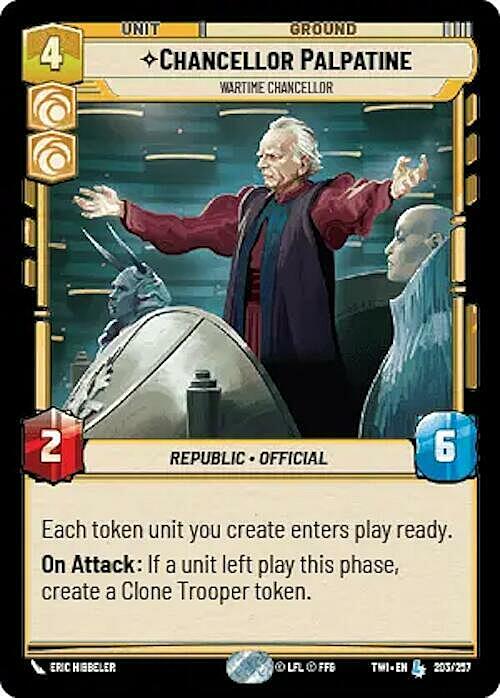 Chancellor Palpatine - Wartime Chancellor Card Front