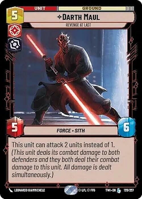 Darth Maul, Revenge At Last Card Front