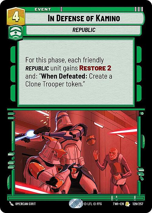 In Difesa di Kamino Card Front