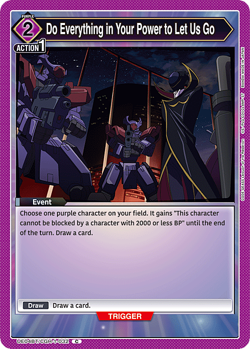 Do Everything in Your Power to Let Us Go Card Front