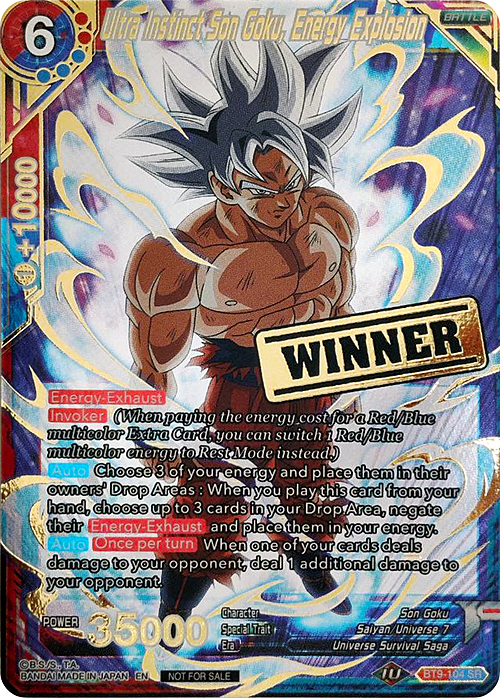 Ultra Instinct Son Goku, Energy Explosion Card Front