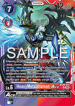 HeavyMetaldramon ACE Card Front