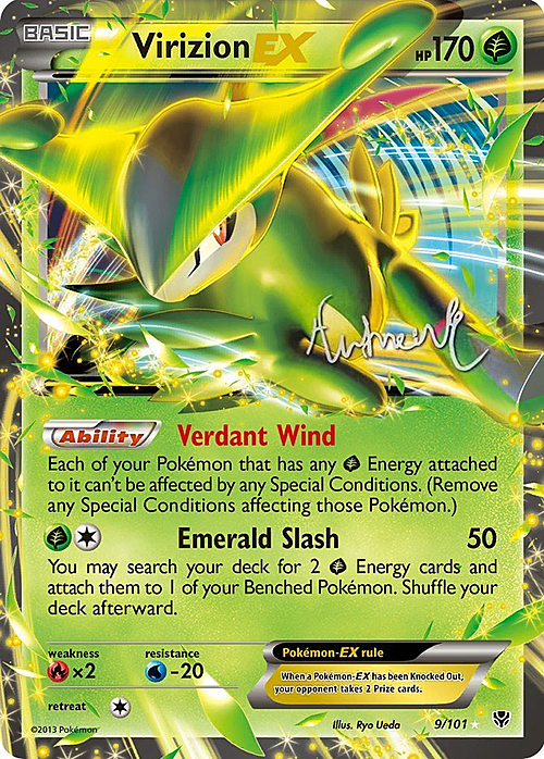 Virizion EX Card Front