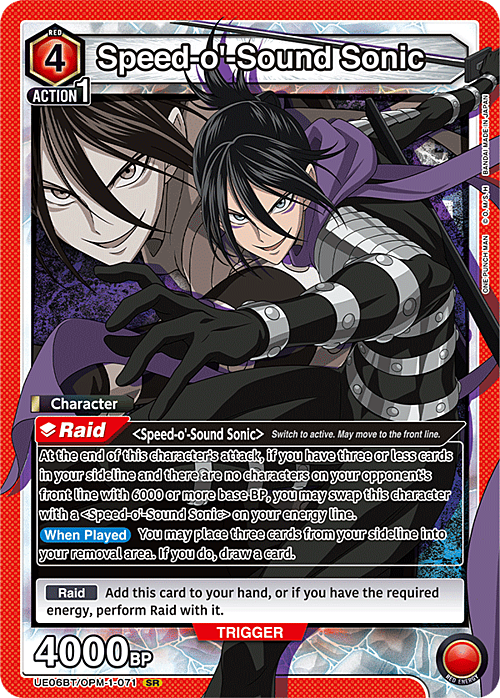 Speed-o'-Sound Sonic Card Front