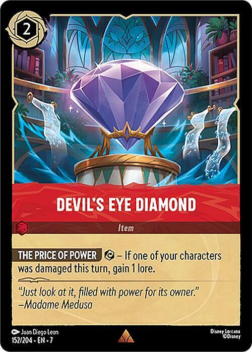 Devil's Eye Diamond Card Front