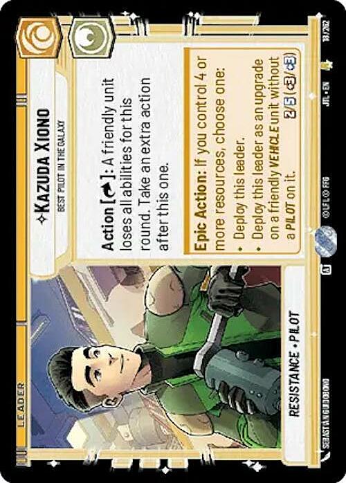 Kazuda Xiono, Il Miglior Pilota Della Galassia Card Front