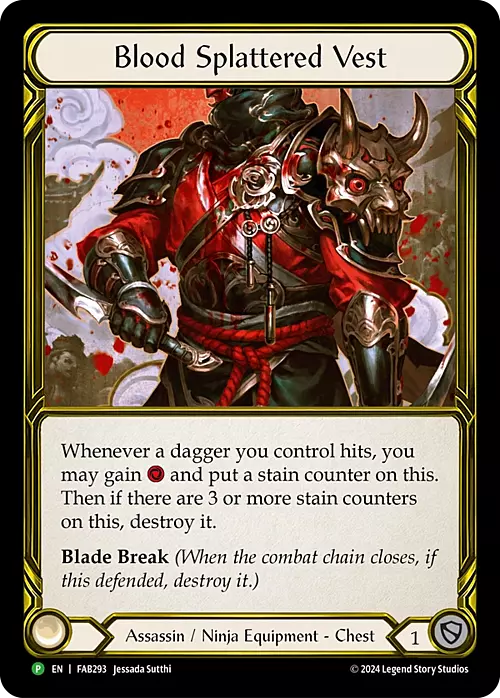 Blood Splattered Vest Card Front