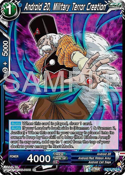 Android 20, Military Terror Creation Card Front