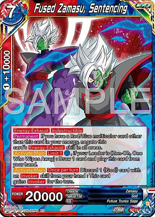 Fused Zamasu, Sentencing Card Front