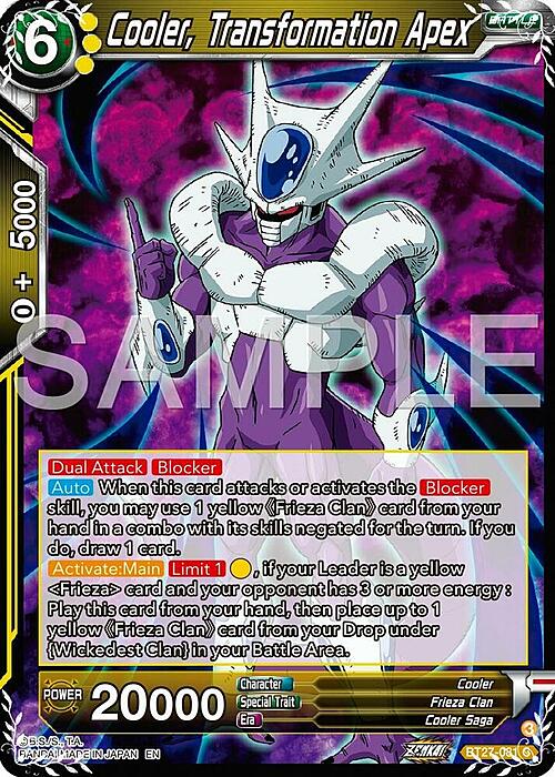 Cooler, Transformation Apex Card Front