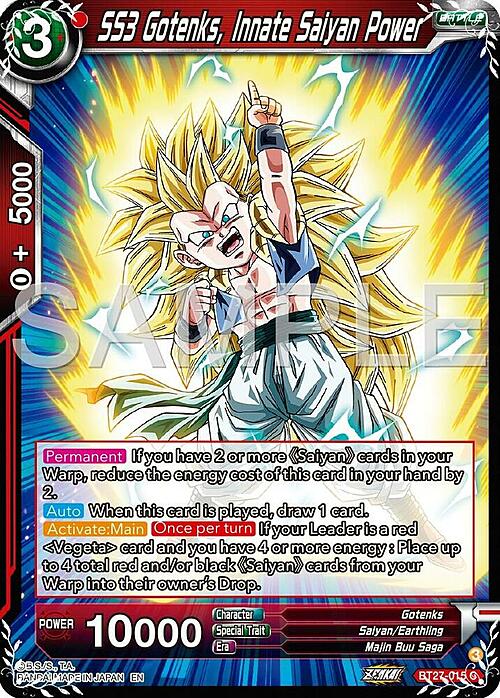 SS3 Gotenks, Innate Saiyan Power Card Front