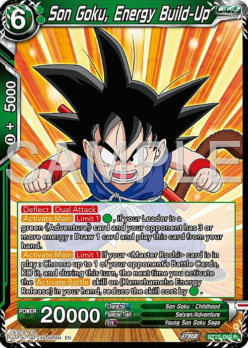Son goku, Energy Build-Up Card Front