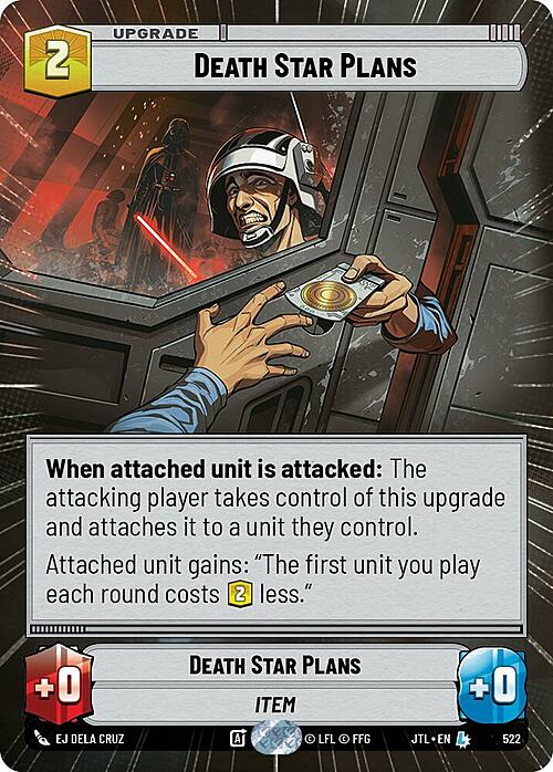 Death Star Plans Card Front