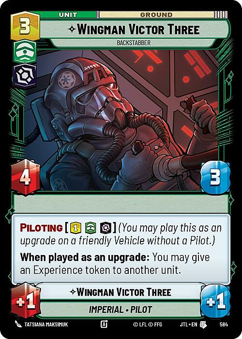 Wingman Victor Three - Backstabber Card Front