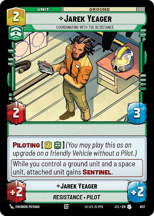 Jarek Yeager - Coordinating With The Resistance Card Front