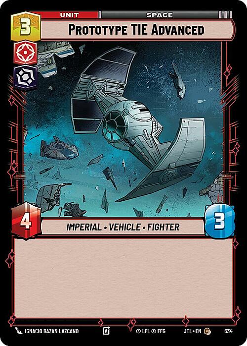 Prototype TIE Advanced Card Front