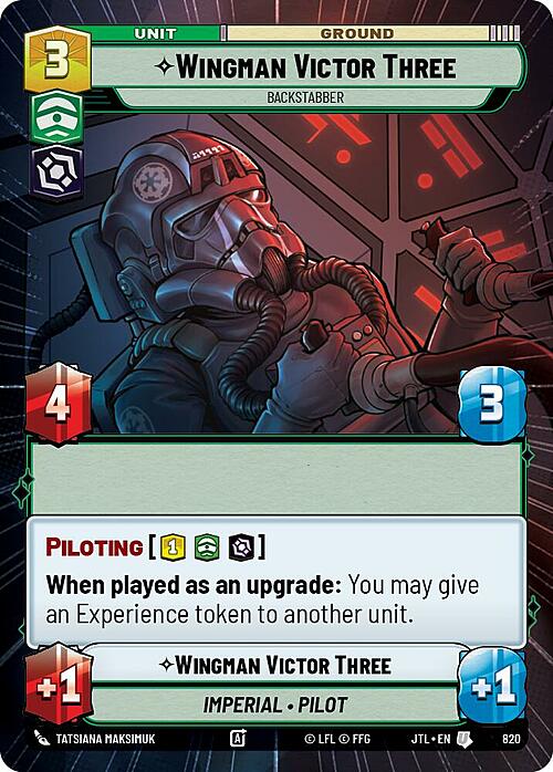 Wingman Victor Three - Backstabber Card Front