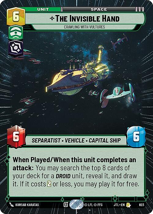 The Invisible Hand - Crawling With Vultures Card Front