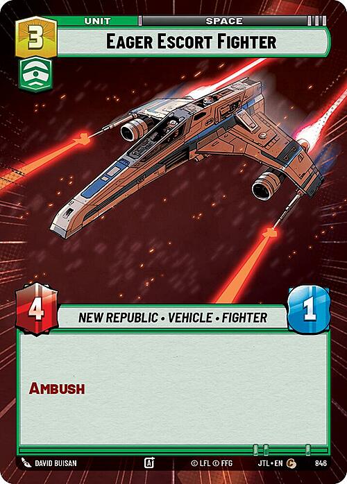 Eager Escort Fighter Card Front