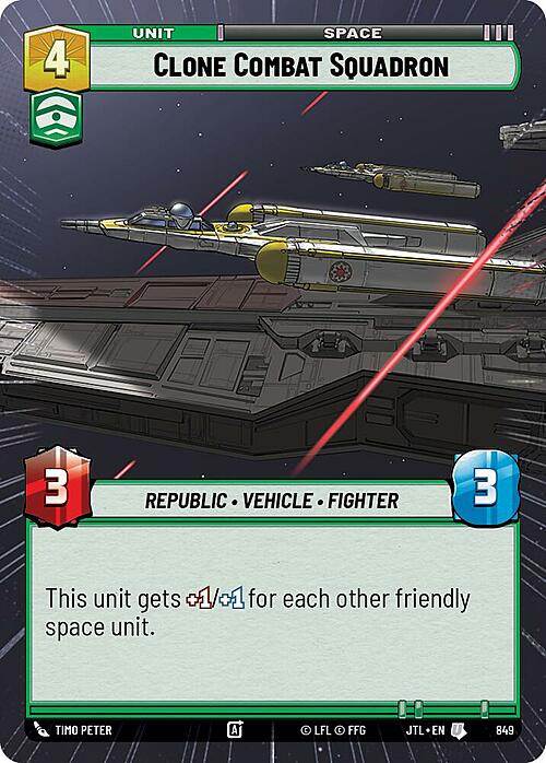 Clone Combat Squadron Card Front