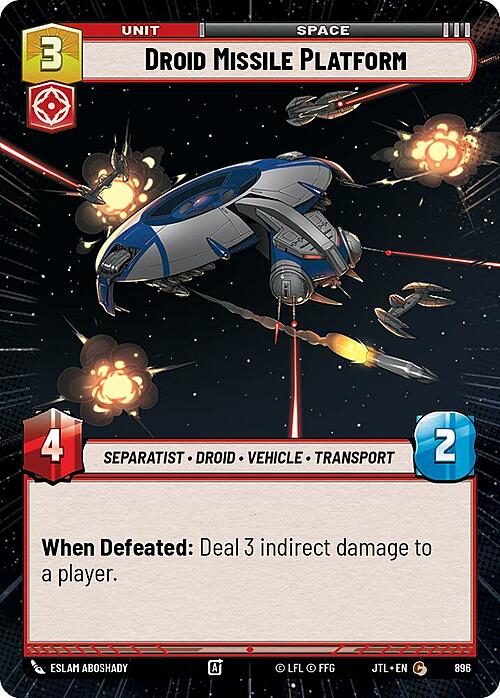 Droid Missile Platform Card Front
